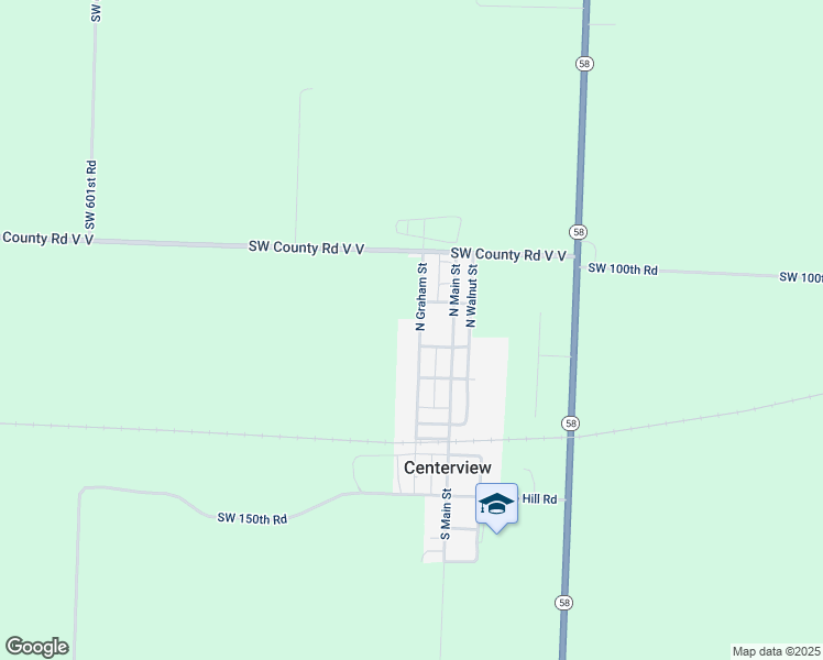map of restaurants, bars, coffee shops, grocery stores, and more near 405 North Graham Street in Centerview