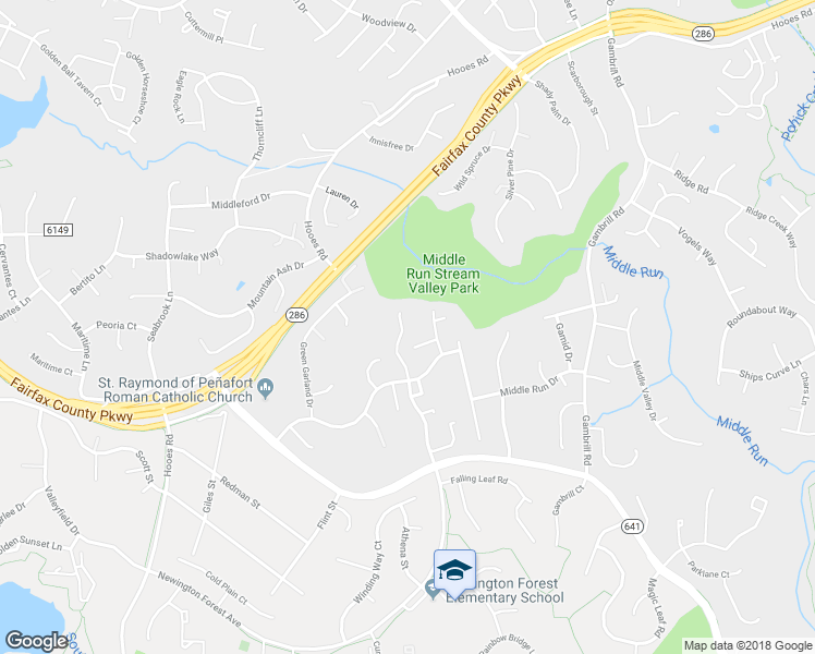 map of restaurants, bars, coffee shops, grocery stores, and more near 7711 Newington Forest Avenue in Springfield