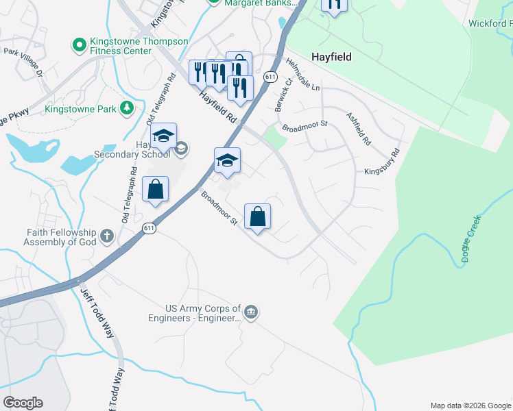 map of restaurants, bars, coffee shops, grocery stores, and more near 7820 Welch Court in Alexandria