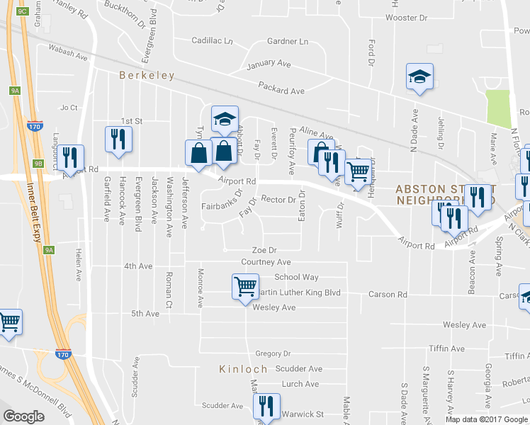 map of restaurants, bars, coffee shops, grocery stores, and more near 8147 Myrick Street in Berkeley