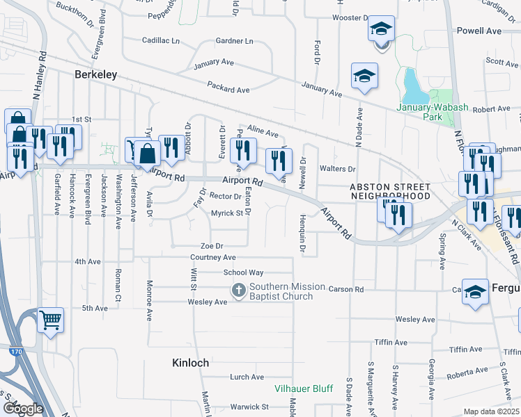map of restaurants, bars, coffee shops, grocery stores, and more near 6145 Shillington Court in Berkeley