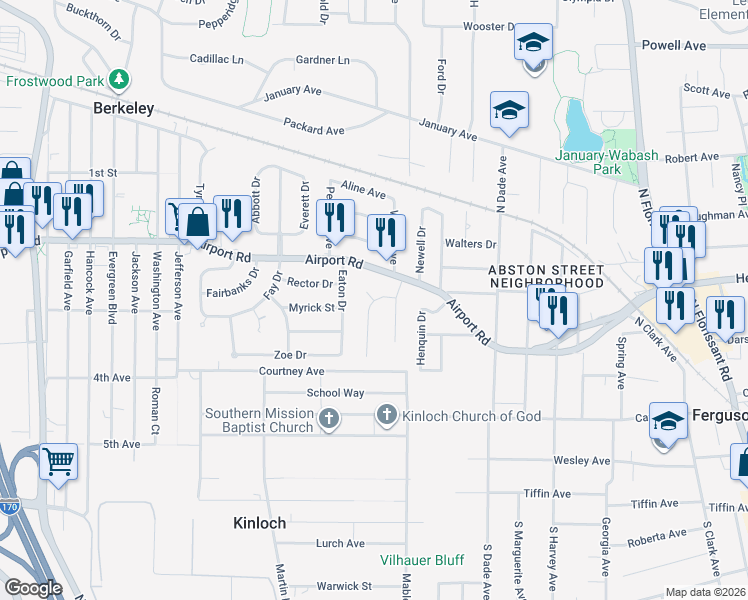 map of restaurants, bars, coffee shops, grocery stores, and more near 6145 Shillington Court in Berkeley