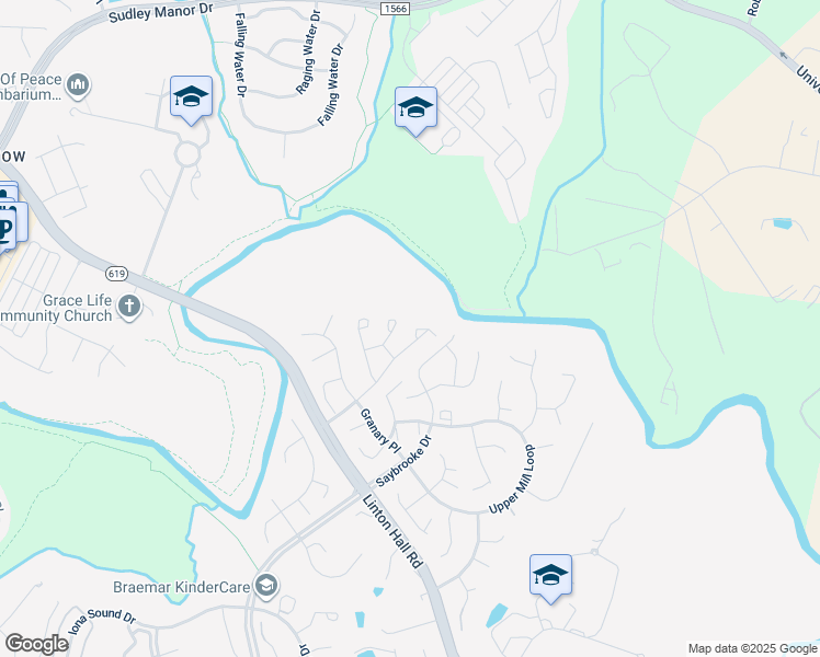 map of restaurants, bars, coffee shops, grocery stores, and more near 12040 Country Mill Drive in Bristow