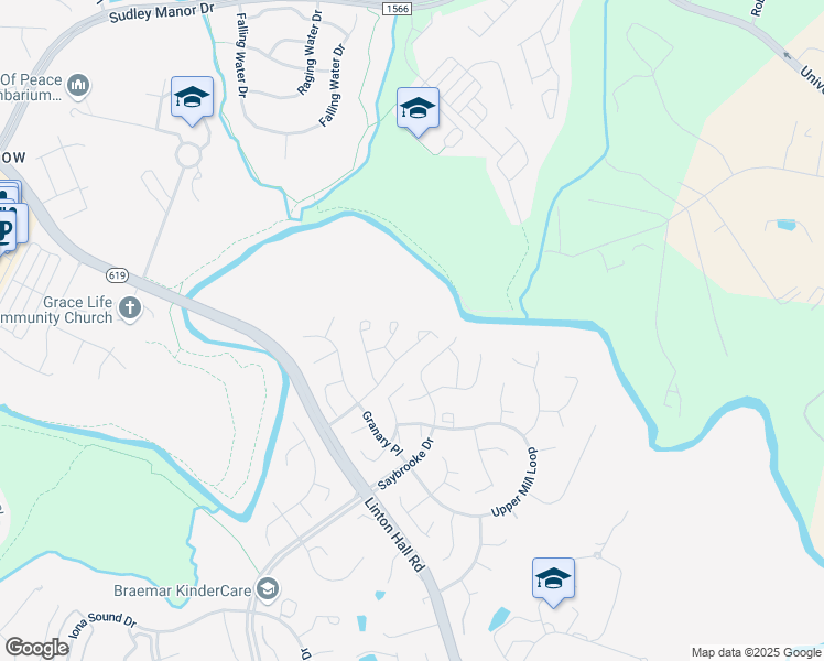 map of restaurants, bars, coffee shops, grocery stores, and more near 12040 Country Mill Drive in Bristow