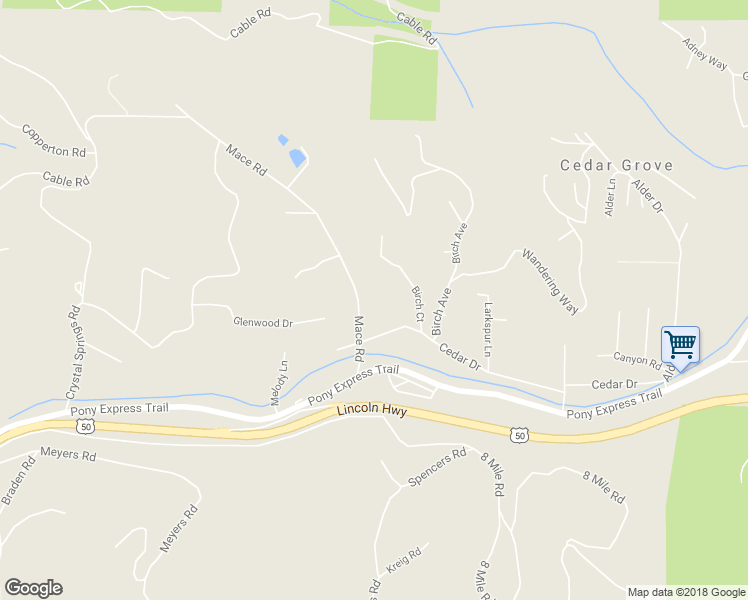 map of restaurants, bars, coffee shops, grocery stores, and more near 2893 Mace Road in Camino