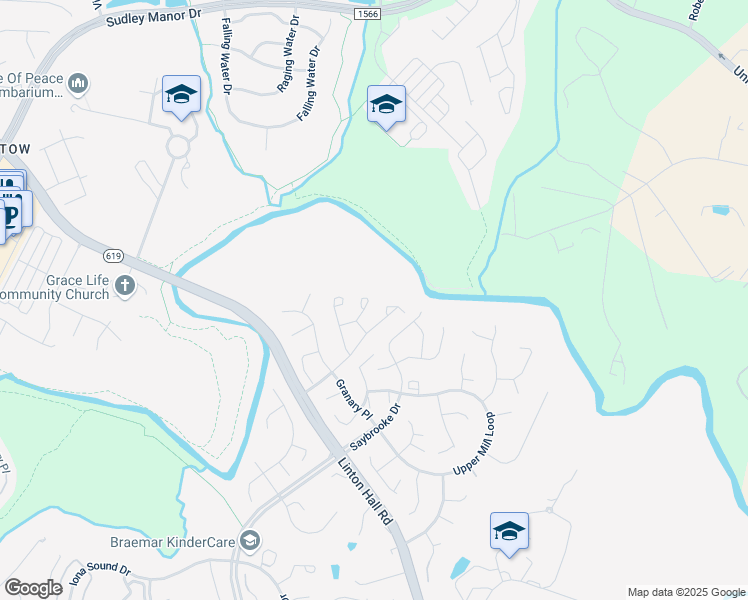 map of restaurants, bars, coffee shops, grocery stores, and more near 9595 Scales Place in Bristow