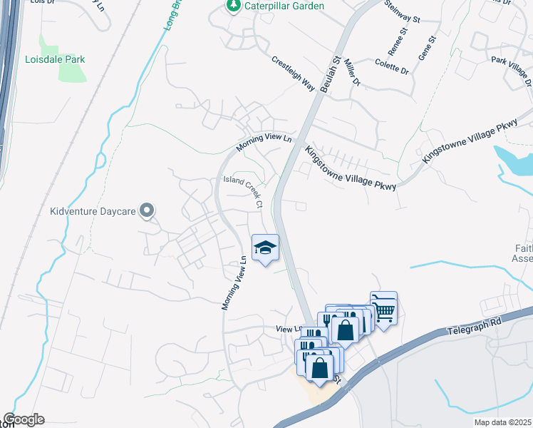 map of restaurants, bars, coffee shops, grocery stores, and more near 7731 Island Creek Court in Alexandria