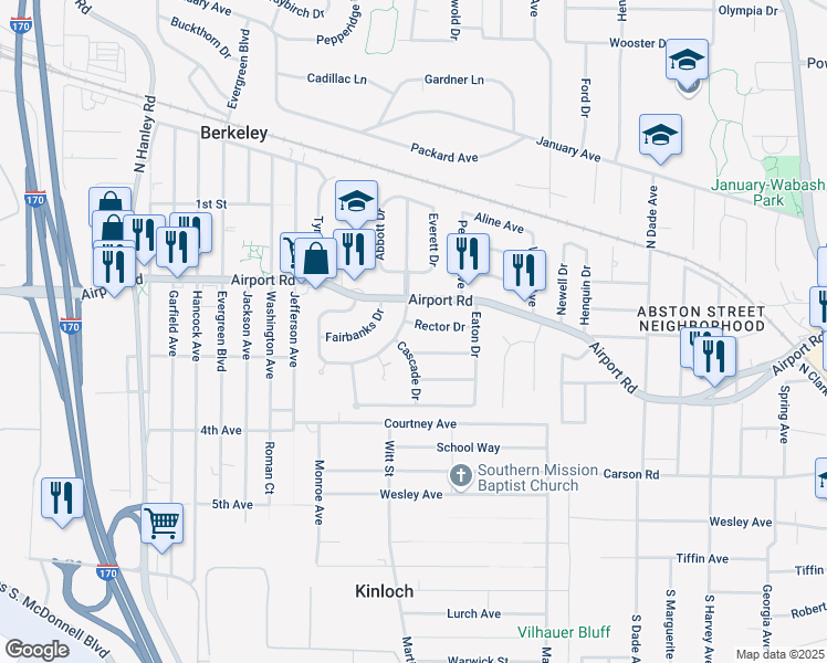 map of restaurants, bars, coffee shops, grocery stores, and more near 8147 Myrick Street in Berkeley