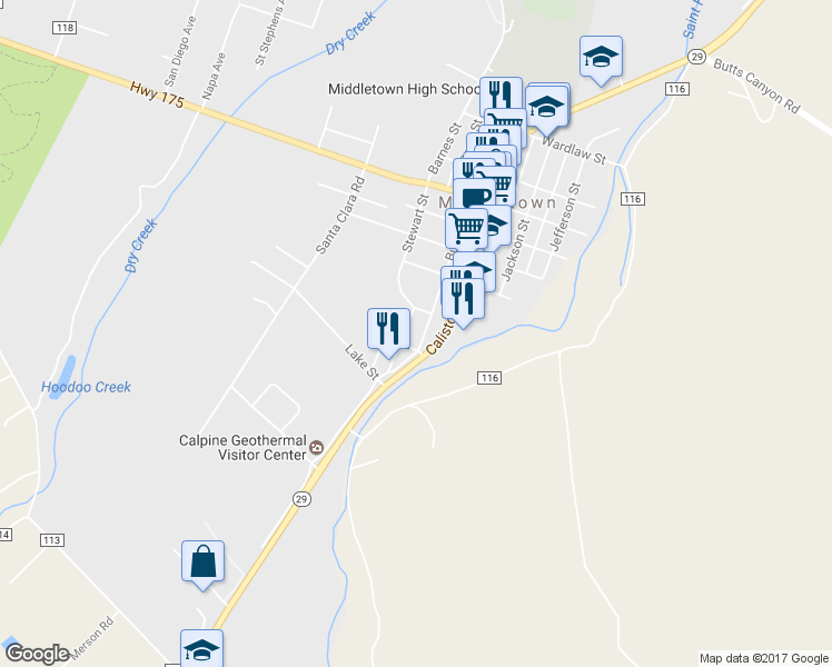 map of restaurants, bars, coffee shops, grocery stores, and more near 21345 Bush Street in Middletown