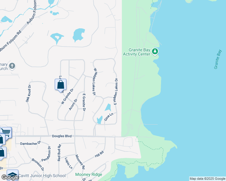 map of restaurants, bars, coffee shops, grocery stores, and more near 7877 Jon Way in Granite Bay