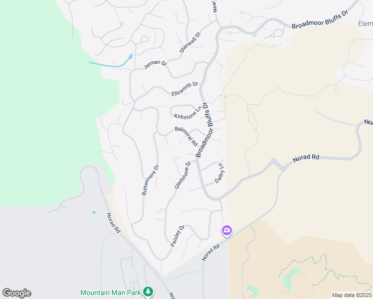 map of restaurants, bars, coffee shops, grocery stores, and more near 25 Yarborough Heights in Colorado Springs