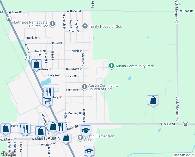 map of restaurants, bars, coffee shops, grocery stores, and more near 478 Linden Drive in Austin