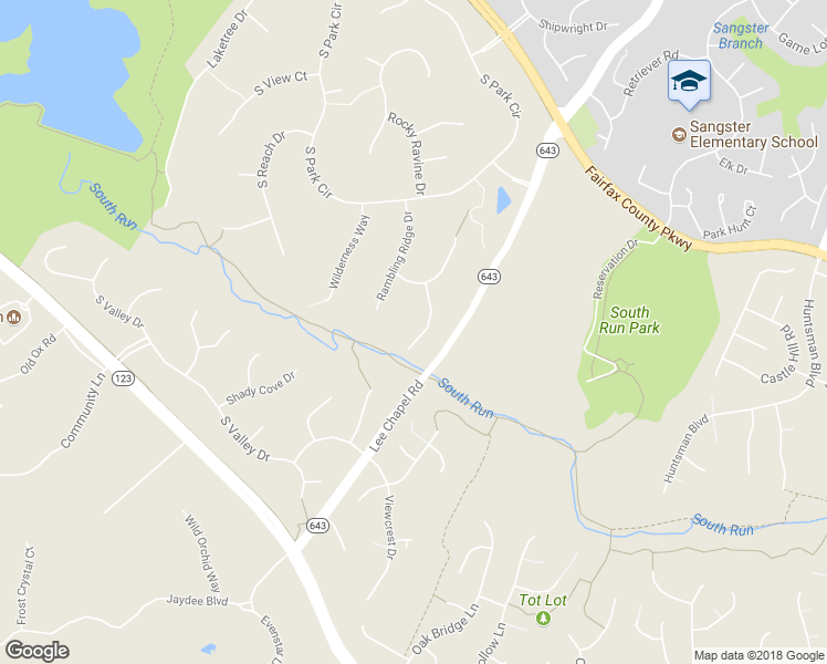 map of restaurants, bars, coffee shops, grocery stores, and more near 7608 Rustle Ridge Court in Fairfax Station