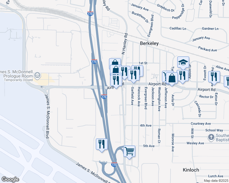 map of restaurants, bars, coffee shops, grocery stores, and more near 6065 Helen Avenue in Berkeley