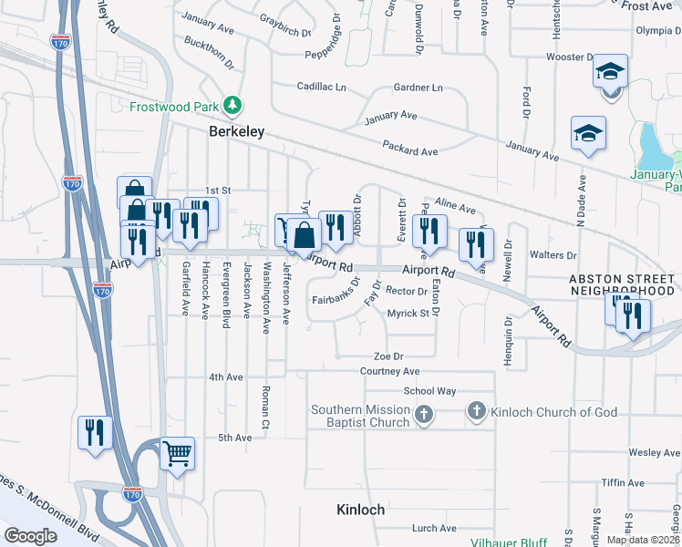 map of restaurants, bars, coffee shops, grocery stores, and more near 8301 Whitewater Drive in Berkeley