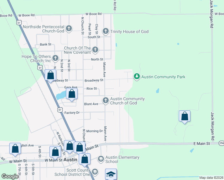 map of restaurants, bars, coffee shops, grocery stores, and more near 264 Rice Street in Austin