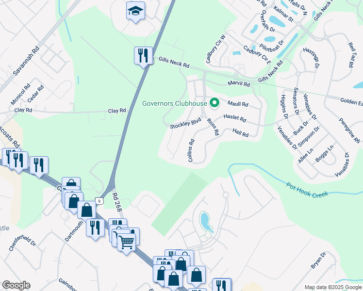 map of restaurants, bars, coffee shops, grocery stores, and more near 12203 Collins Road in Lewes