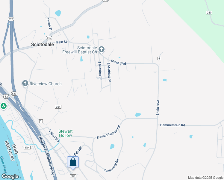 map of restaurants, bars, coffee shops, grocery stores, and more near 231 South Mathiott Street in Portsmouth