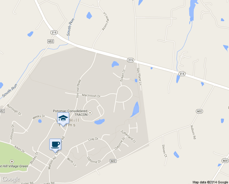 map of restaurants, bars, coffee shops, grocery stores, and more near 4031 Von Neuman Circle in Warrenton