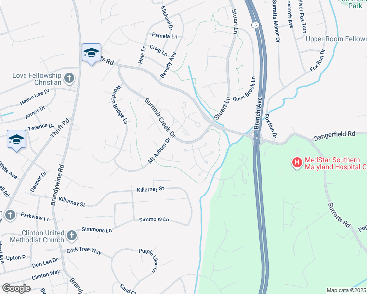 map of restaurants, bars, coffee shops, grocery stores, and more near 7104 Huckleberry Court in Clinton