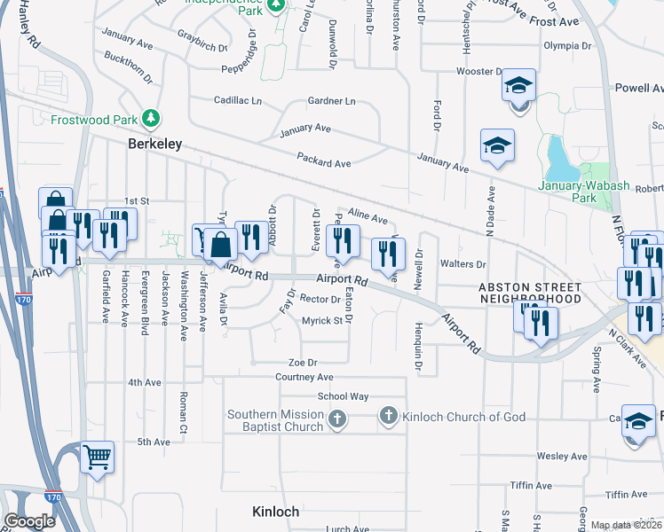 map of restaurants, bars, coffee shops, grocery stores, and more near in Berkeley