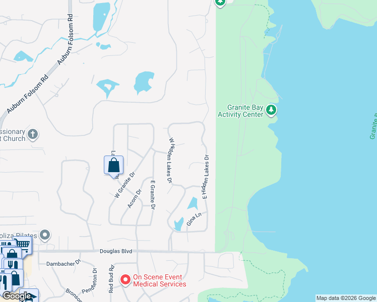 map of restaurants, bars, coffee shops, grocery stores, and more near 7863 Michael Court in Granite Bay