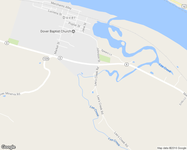 map of restaurants, bars, coffee shops, grocery stores, and more near Old Lee's Creek Road in Dover