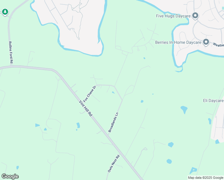map of restaurants, bars, coffee shops, grocery stores, and more near 9501 Fox Chase Drive in Nokesville