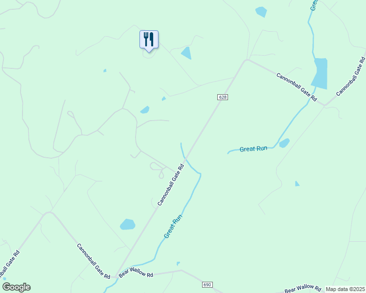 map of restaurants, bars, coffee shops, grocery stores, and more near 8118 Cannonball Gate Rd in Warrenton