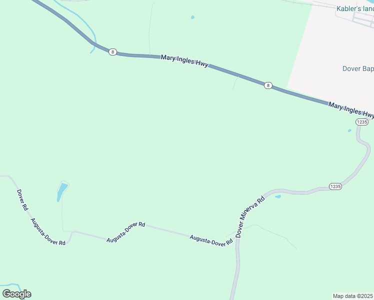 map of restaurants, bars, coffee shops, grocery stores, and more near 3032 Augusta-Dover Road in Dover