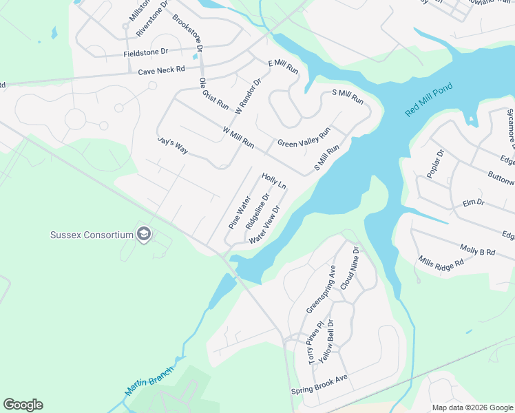 map of restaurants, bars, coffee shops, grocery stores, and more near 17235 Ridge Line Drive in Lewes