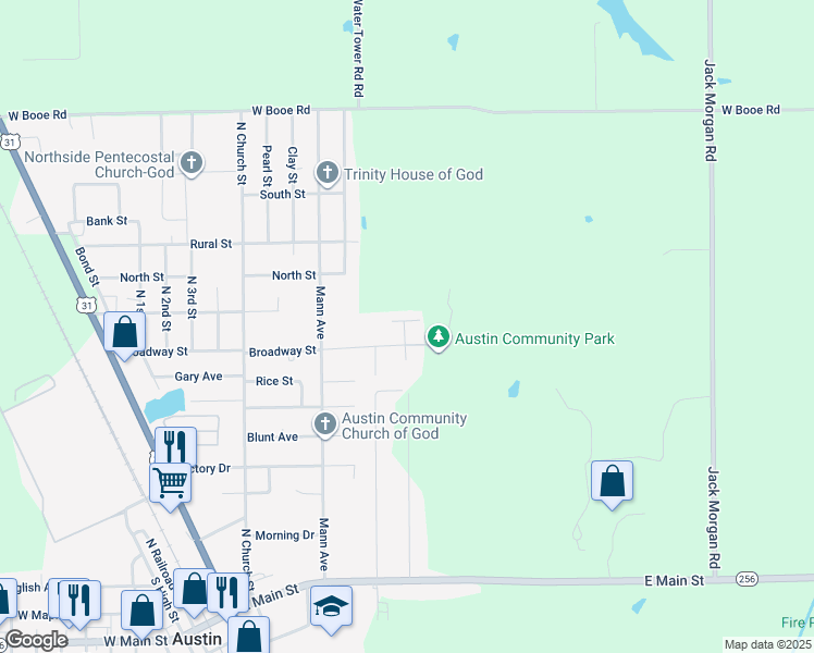 map of restaurants, bars, coffee shops, grocery stores, and more near 846 Village Court in Austin