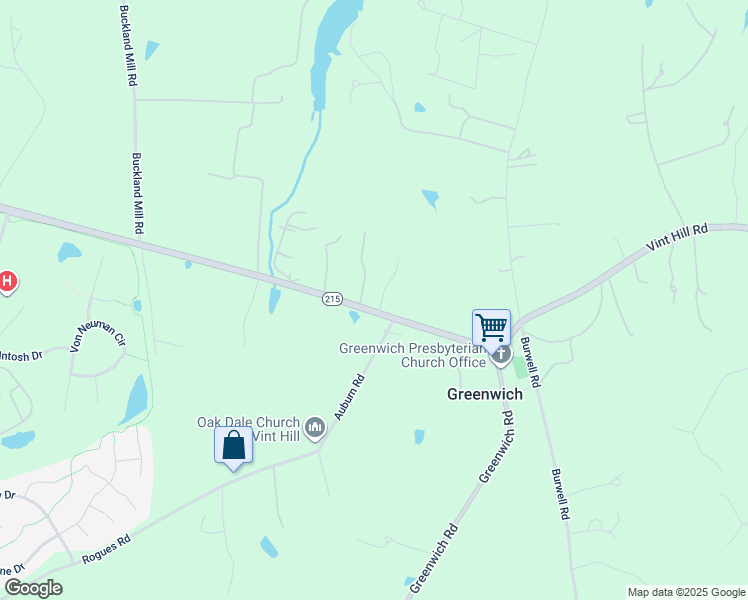 map of restaurants, bars, coffee shops, grocery stores, and more near 15508 Vint Hill Road in Gainesville