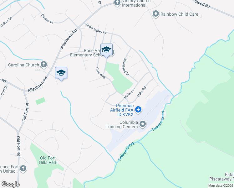 map of restaurants, bars, coffee shops, grocery stores, and more near 2811 Tree View Way in Fort Washington