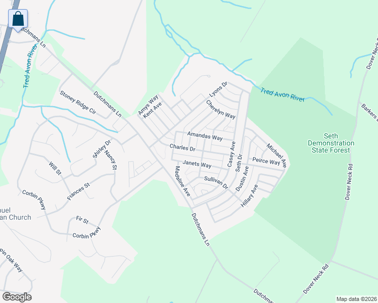map of restaurants, bars, coffee shops, grocery stores, and more near 29665 Charles Drive in Easton