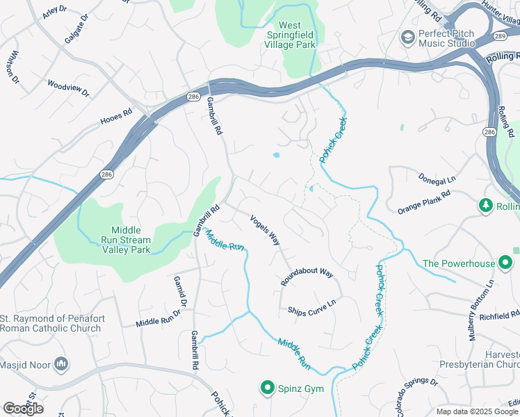 map of restaurants, bars, coffee shops, grocery stores, and more near 7503 Candytuft Court in Springfield