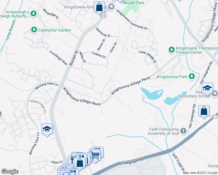 map of restaurants, bars, coffee shops, grocery stores, and more near 6205 Littlethorpe Lane in Alexandria