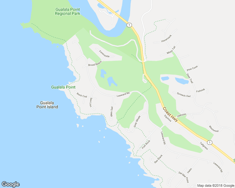 map of restaurants, bars, coffee shops, grocery stores, and more near 41934 Leeward Road in Sea Ranch