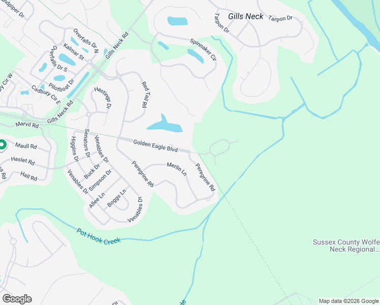 map of restaurants, bars, coffee shops, grocery stores, and more near 37524 Golden Eagle Boulevard in Lewes