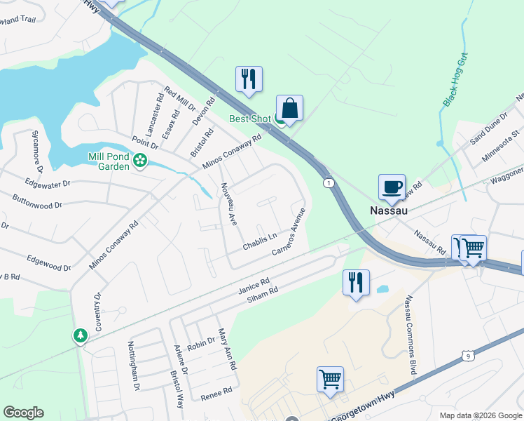 map of restaurants, bars, coffee shops, grocery stores, and more near 16372 Corkscrew Court in Lewes