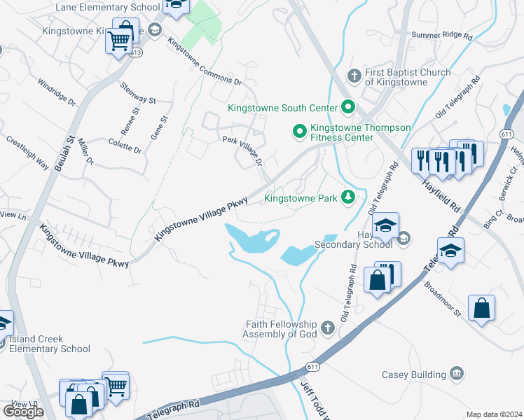 map of restaurants, bars, coffee shops, grocery stores, and more near 6107 Wigmore Lane in Alexandria