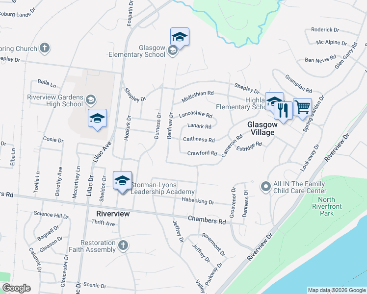 map of restaurants, bars, coffee shops, grocery stores, and more near 10312 Galloway Drive in St. Louis