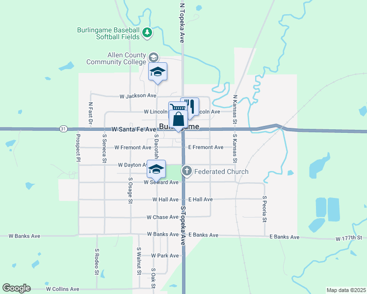 map of restaurants, bars, coffee shops, grocery stores, and more near 100 West Fremont Avenue in Burlingame