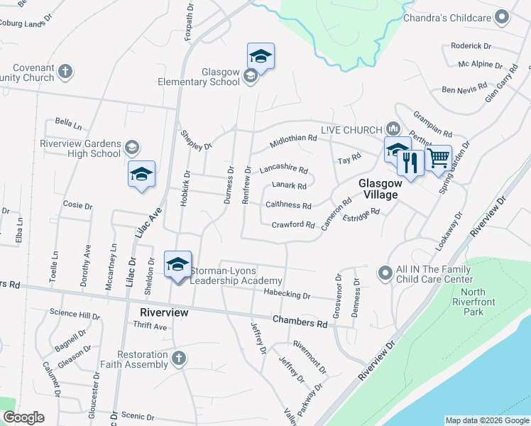 map of restaurants, bars, coffee shops, grocery stores, and more near 10312 Galloway Drive in St. Louis