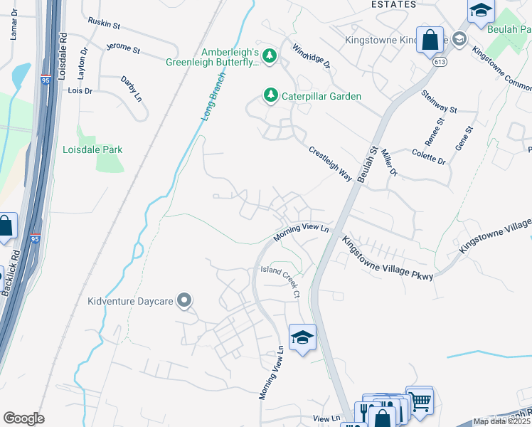map of restaurants, bars, coffee shops, grocery stores, and more near 6601 Thomas Grant Court in Alexandria