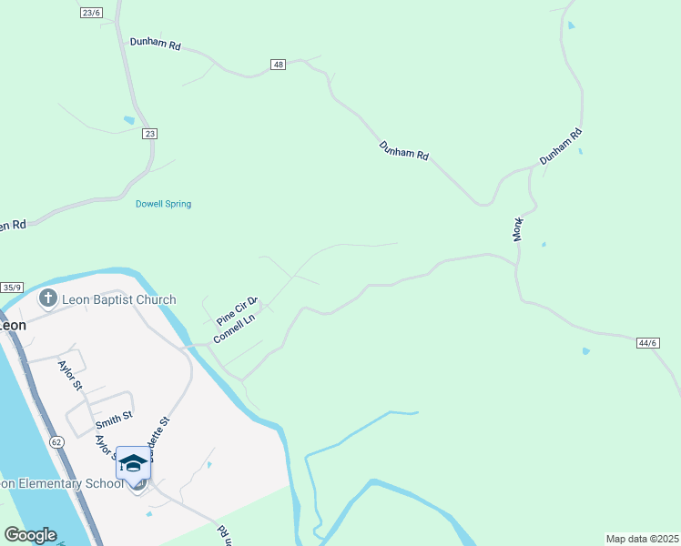 map of restaurants, bars, coffee shops, grocery stores, and more near 1349 Brownsville Road in Leon