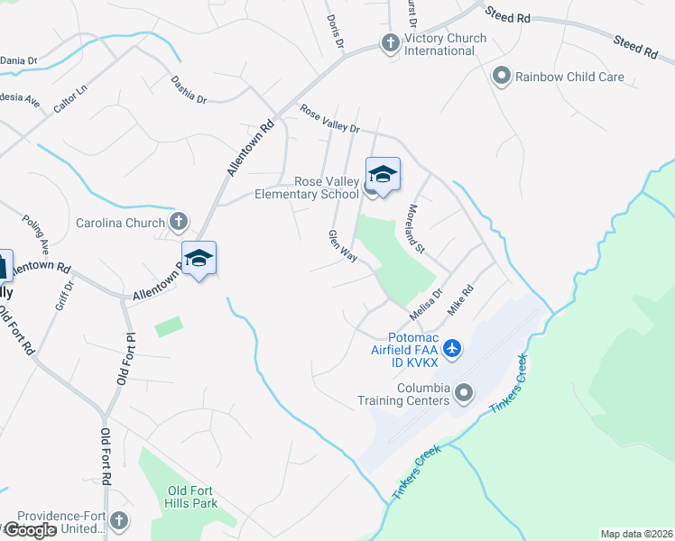 map of restaurants, bars, coffee shops, grocery stores, and more near 9904 Jacqueline Drive in Fort Washington