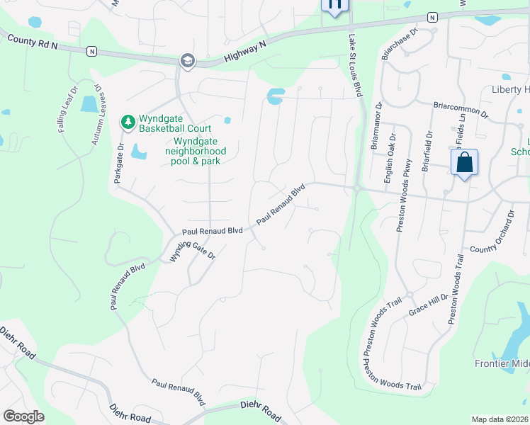 map of restaurants, bars, coffee shops, grocery stores, and more near 2533 Paul Renaud Boulevard in Lake Saint Louis
