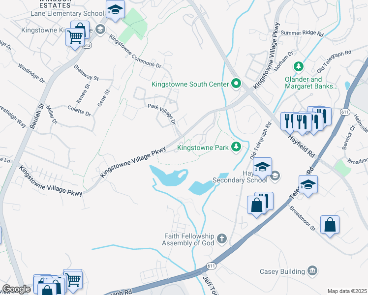 map of restaurants, bars, coffee shops, grocery stores, and more near 6101 Wigmore Lane in Alexandria