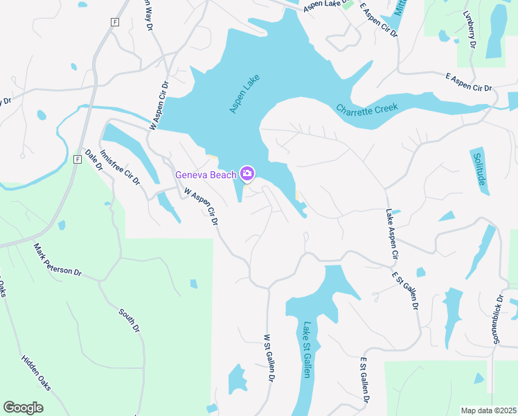 map of restaurants, bars, coffee shops, grocery stores, and more near 96 Geneva View Drive in Innsbrook